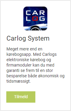 Tilmelding af Carlog integration