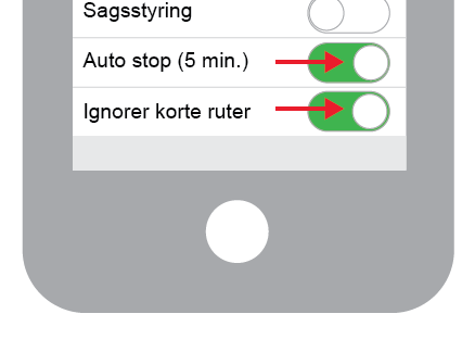 Auto start stop kørselsregistrering